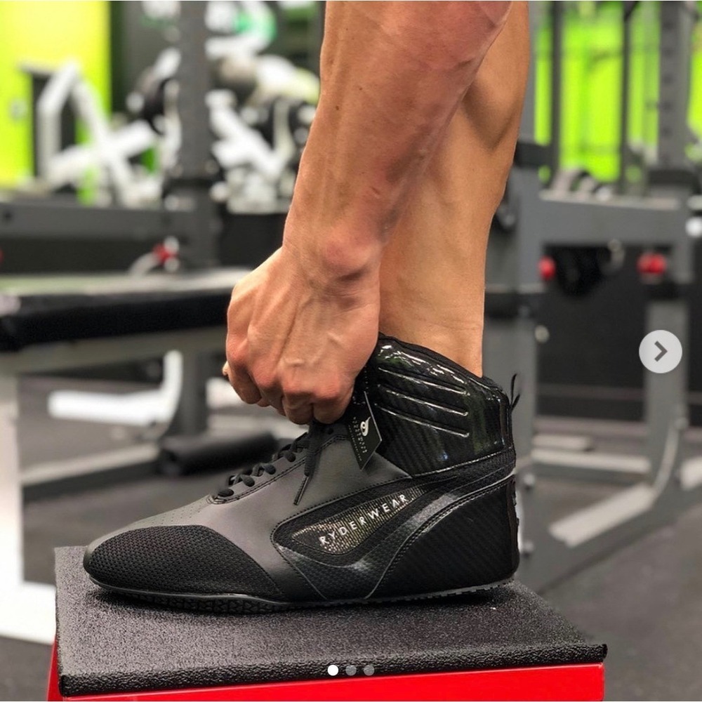 Ryderwear D-Mak Mens Black High Top Lifting Shoes Bodybuilding Gym Sneakers 14‎